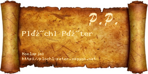 Plöchl Péter névjegykártya